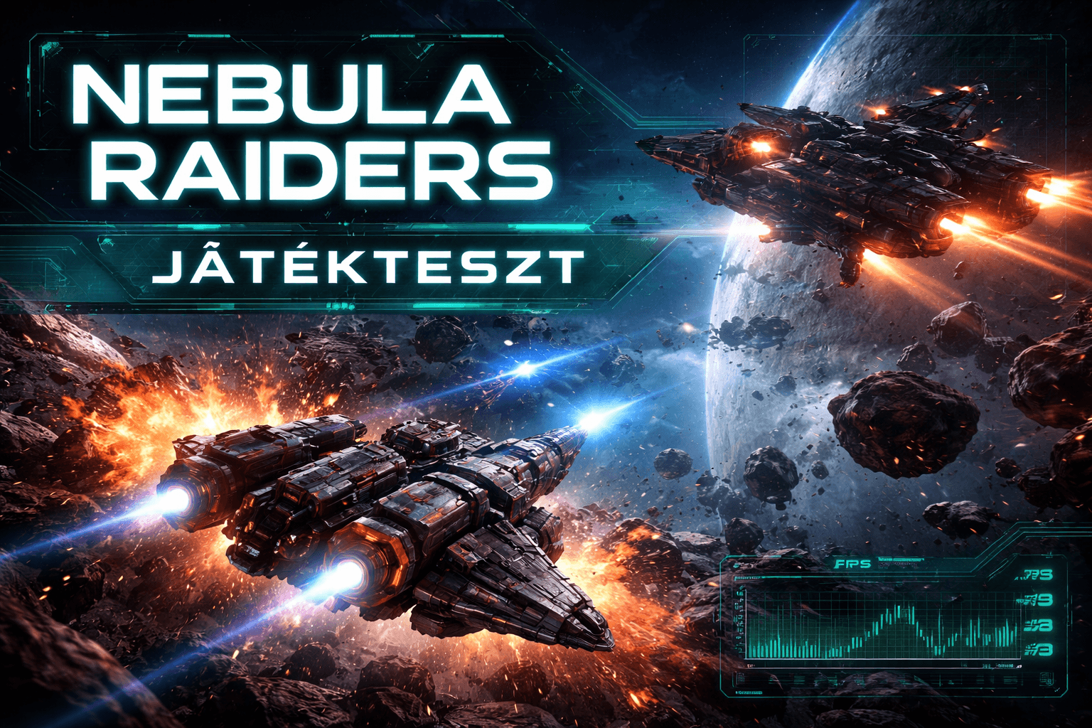 Nebula Raiders űrcsata robbanásokkal és harci űrhajókkal mélyűr környezetben