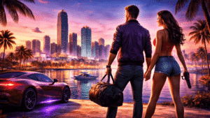 GTA 6 Vice City modern városi környezet gameplay látvány