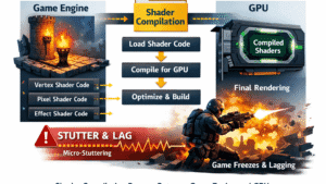 shader compilation folyamat vizualizáció GPU és játék motor között