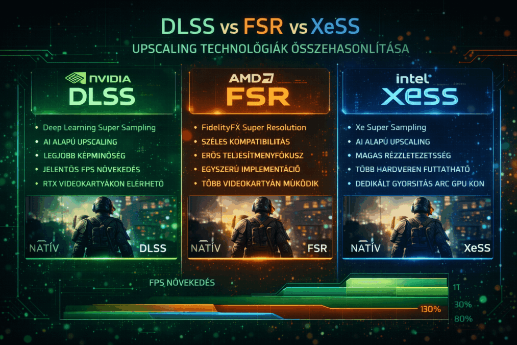 DLSS vs FSR vs XeSS – melyik upscaling technológia a legjobb?