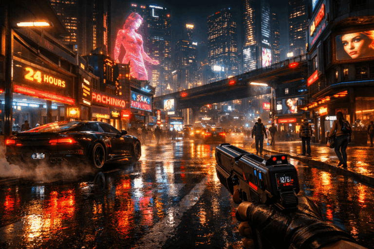 Cyberpunk 2077 Night City ray tracing és path tracing grafikai teszt