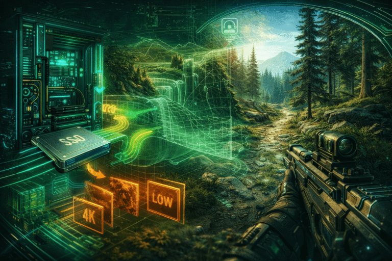 textúra streaming grafikai technológia játék motor működésének infografikája