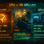 CPU és GPU limit összehasonlító gaming teljesítmény infografika