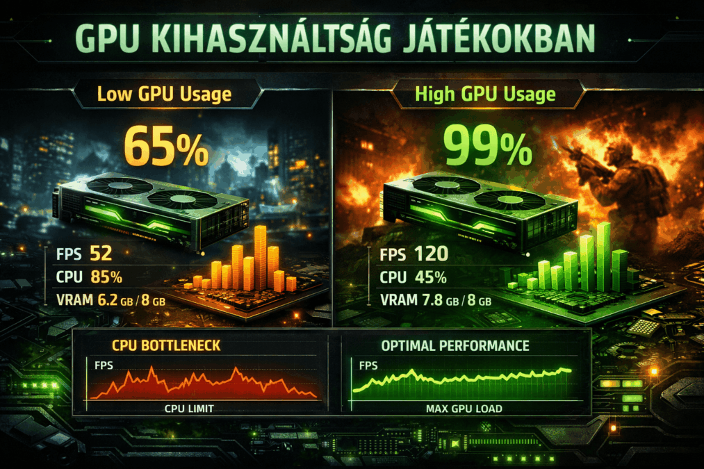 GPU kihasználtság játékokban: miért nem dolgozik 100%-on a videokártya?