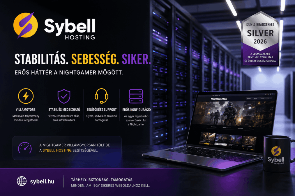 Sybell Hosting vélemény: ezért gyorsabb a Nightgamer, mint a legtöbb oldal