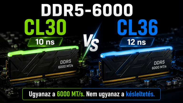 DDR5-6000 CL30 és CL36 RAM összehasonlítása
