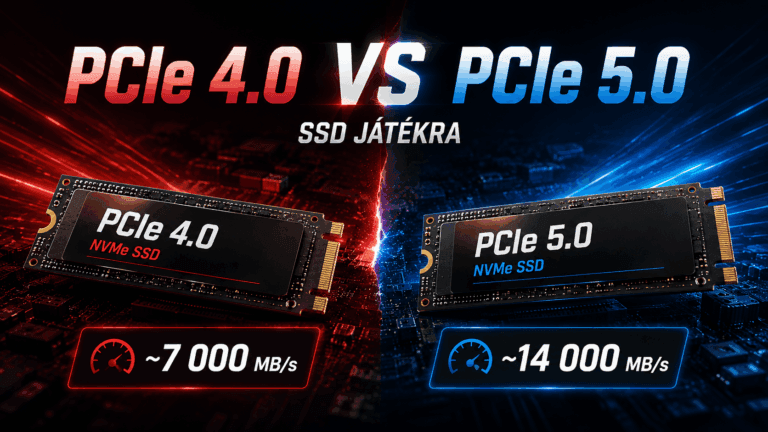 PCIe 4.0 vs PCIe 5.0 SSD összehasonlítás játékra
